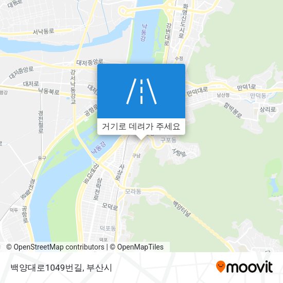 백양대로1049번길 지도