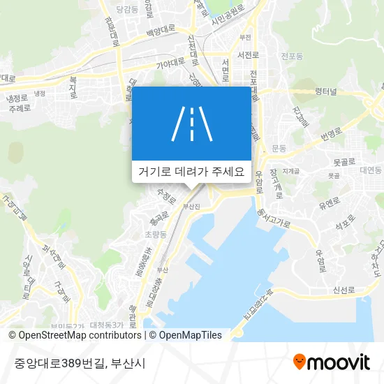 중앙대로389번길 지도