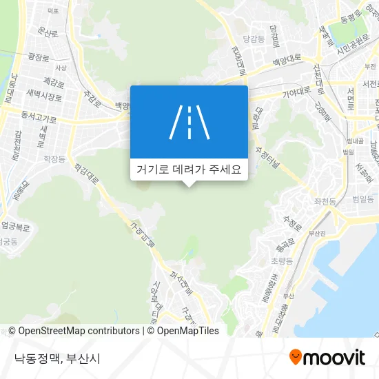 낙동정맥 지도