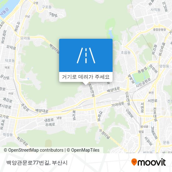 백양관문로77번길 지도