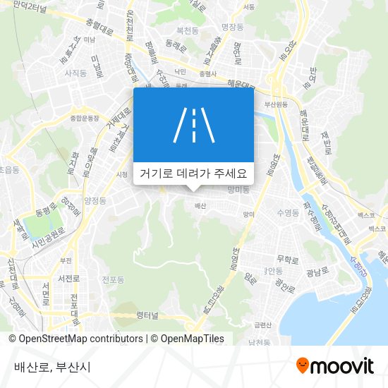 배산로 지도