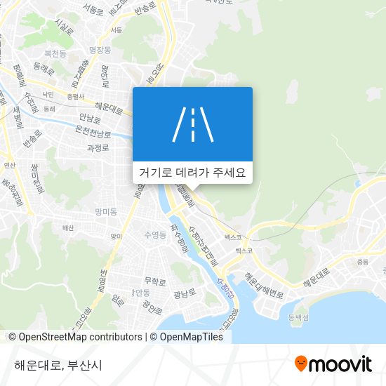해운대로 지도