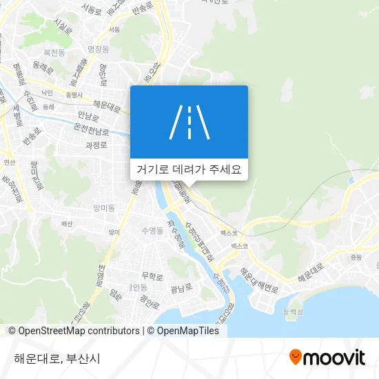 해운대로 지도