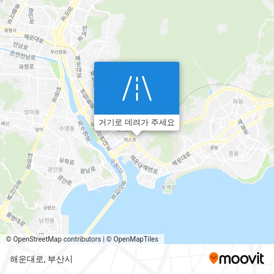 해운대로 지도
