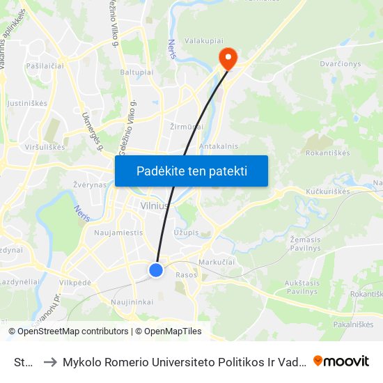 Stotis to Mykolo Romerio Universiteto Politikos Ir Vadybos Fakultetas map