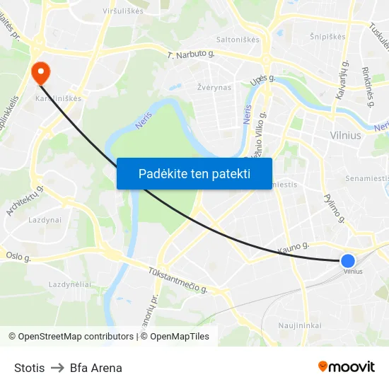 Stotis to Bfa Arena map