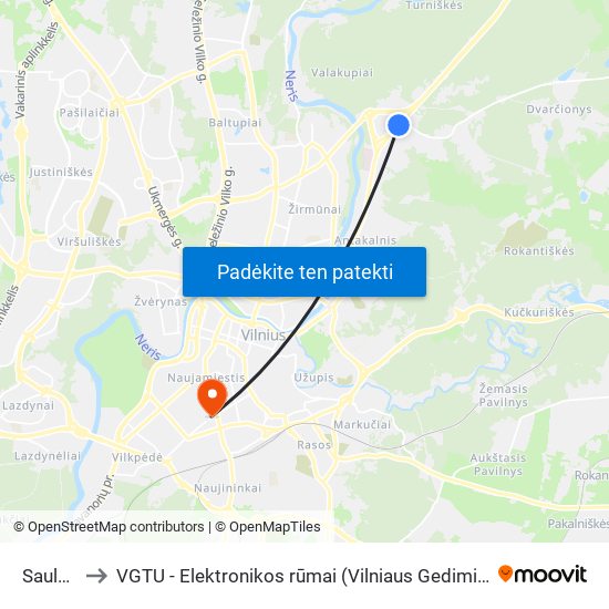 Saulėtekis to VGTU - Elektronikos rūmai (Vilniaus Gedimino technikos universitetas) map