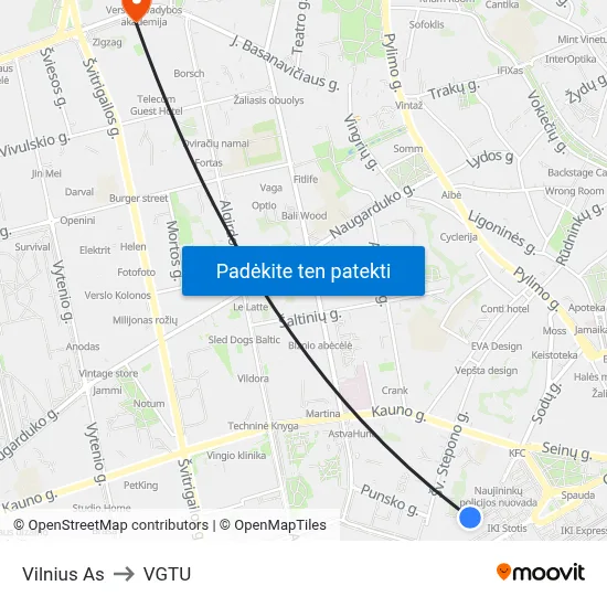 Vilnius As to VGTU map