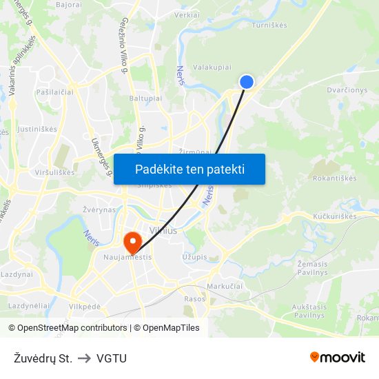 Žuvėdrų St. to VGTU map