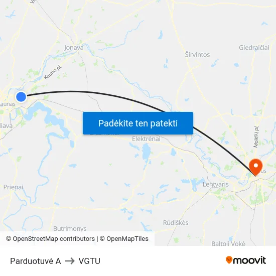 Parduotuvė A to VGTU map
