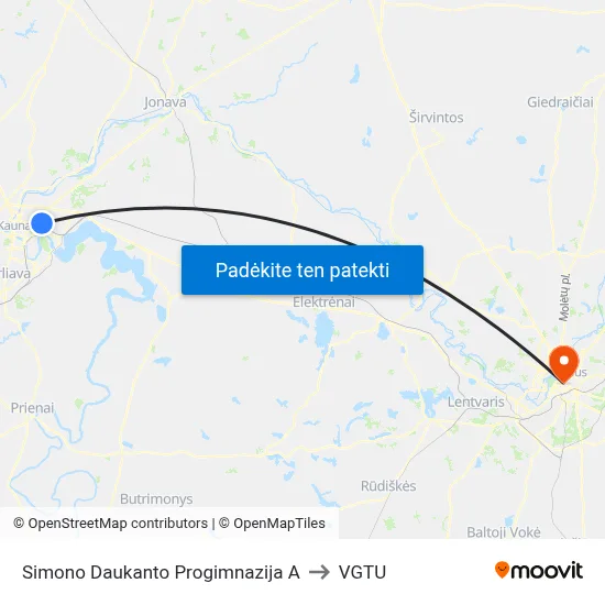 Simono Daukanto Progimnazija A to VGTU map
