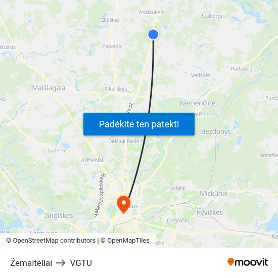 Žemaitėliai to VGTU map
