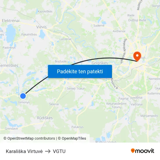 Karališka Virtuvė to VGTU map