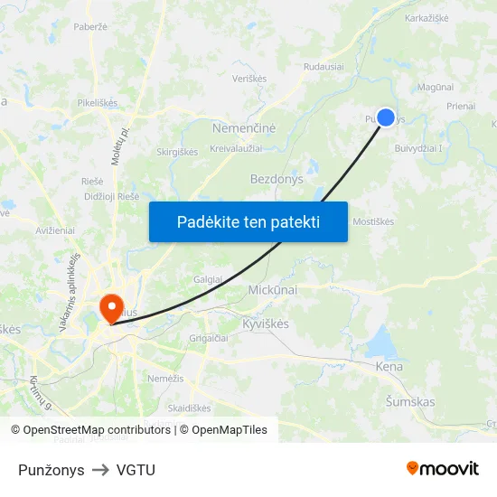 Punžonys to VGTU map