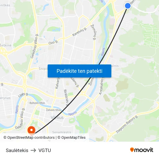 Saulėtekis to VGTU map
