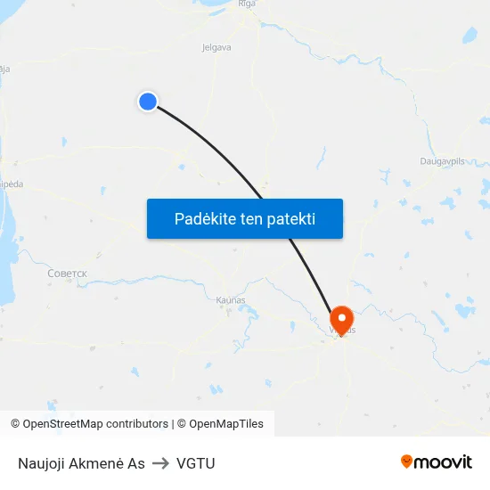 Naujoji Akmenė As to VGTU map
