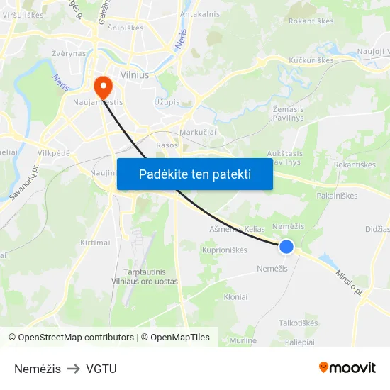 Nemėžis to VGTU map