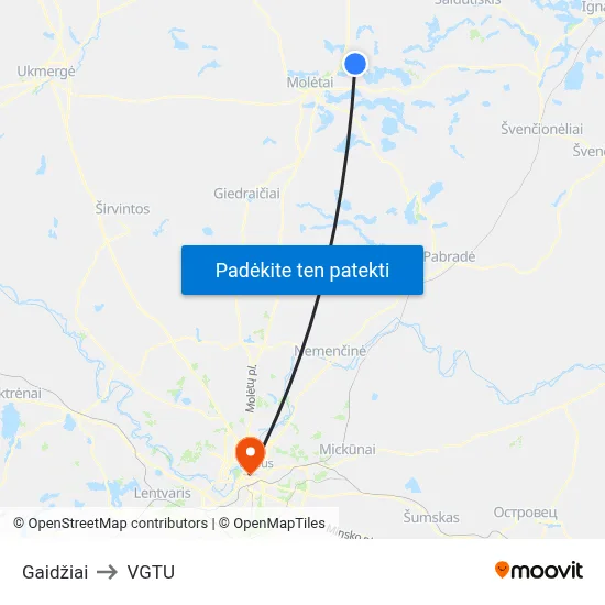Gaidžiai to VGTU map