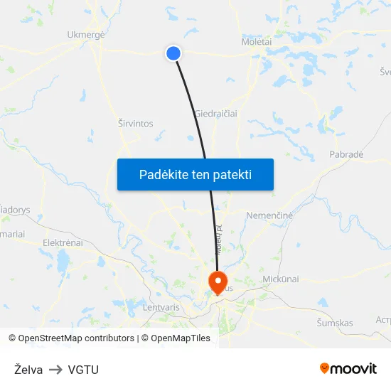 Želva to VGTU map