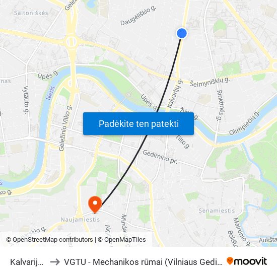 Kalvarijų Turgus to VGTU - Mechanikos rūmai (Vilniaus Gedimino technikos universitetas) map