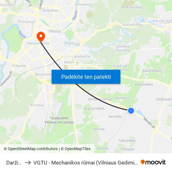Daržininkai to VGTU - Mechanikos rūmai (Vilniaus Gedimino technikos universitetas) map
