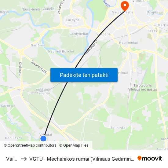 Vaidotai to VGTU - Mechanikos rūmai (Vilniaus Gedimino technikos universitetas) map