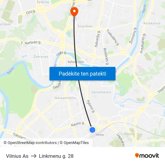 Vilnius As to Linkmenu g. 28 map