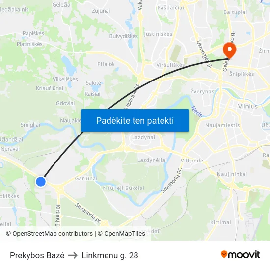 Prekybos Bazė to Linkmenu g. 28 map