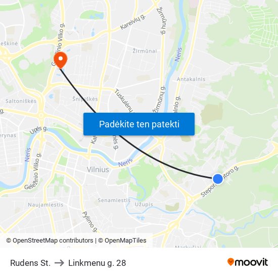 Rudens St. to Linkmenu g. 28 map