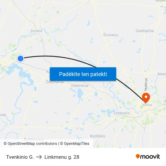 Tvenkinio G. to Linkmenu g. 28 map