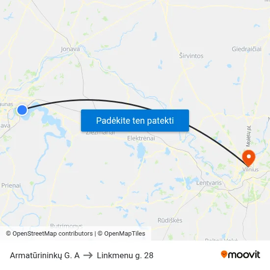 Armatūrininkų G. A to Linkmenu g. 28 map