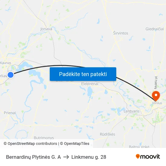 Bernardinų Plytinės G. A to Linkmenu g. 28 map