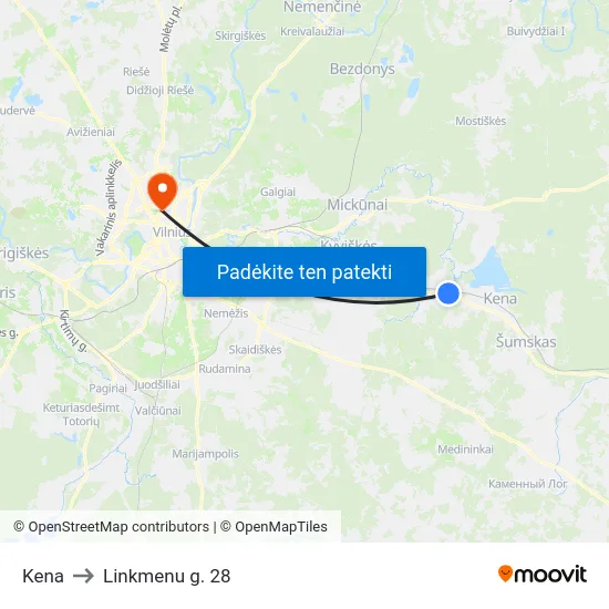 Kena to Linkmenu g. 28 map