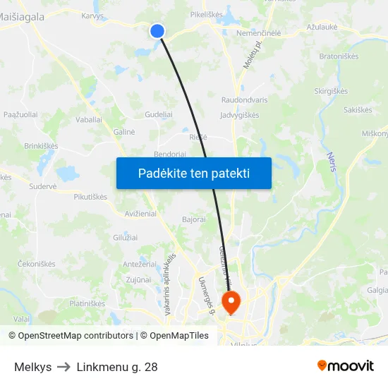 Melkys to Linkmenu g. 28 map