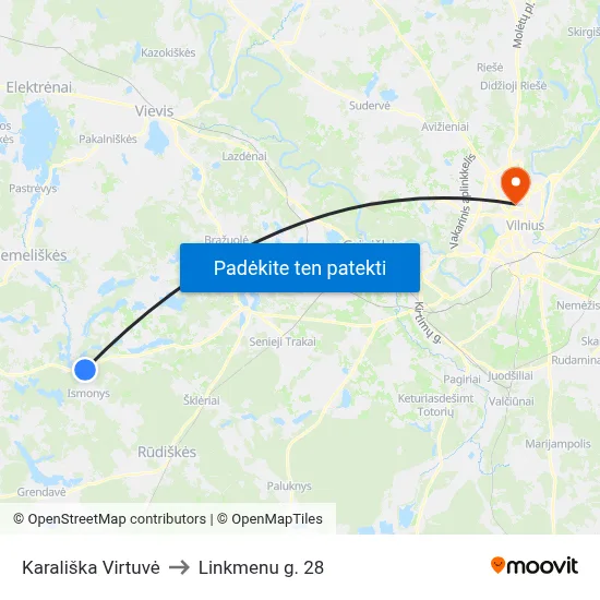 Karališka Virtuvė to Linkmenu g. 28 map
