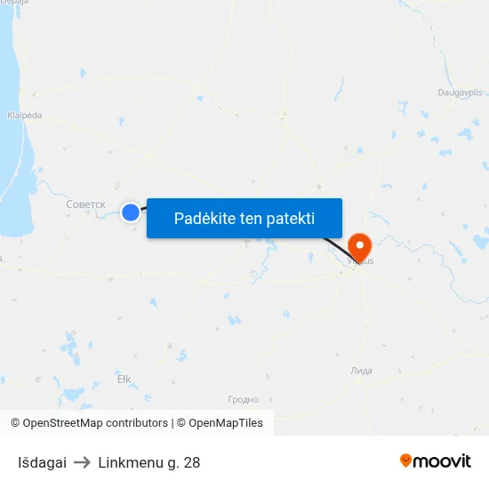 Išdagai to Linkmenu g. 28 map