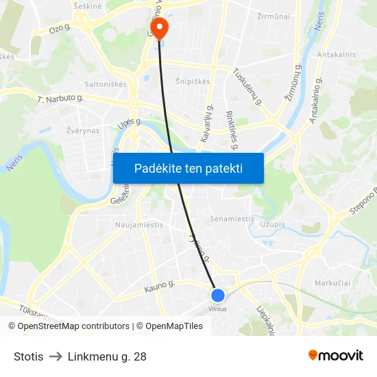 Stotis to Linkmenu g. 28 map