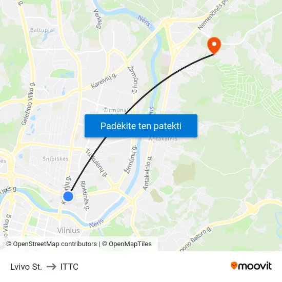 Lvivo St. to ITTC map