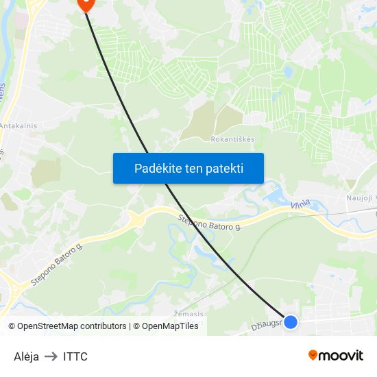 Alėja to ITTC map