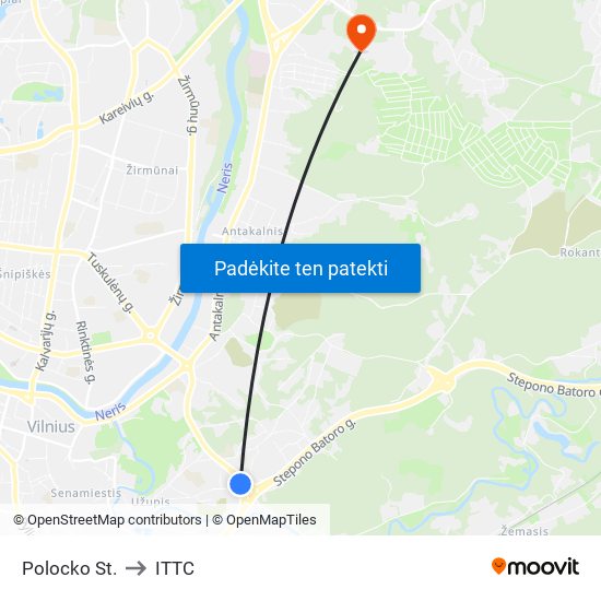 Polocko St. to ITTC map