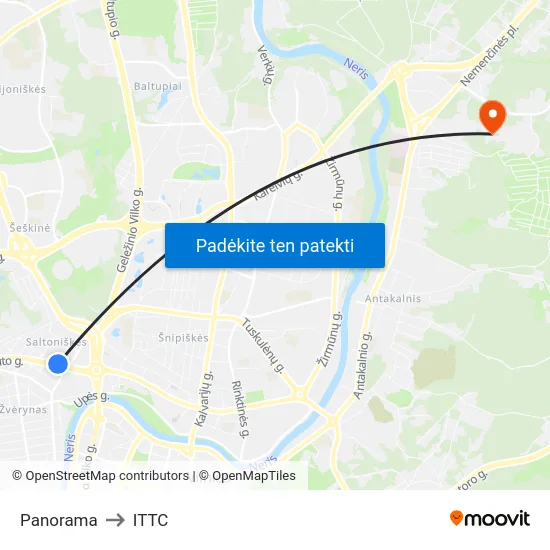 Panorama to ITTC map