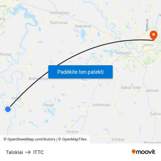 Talokiai to ITTC map