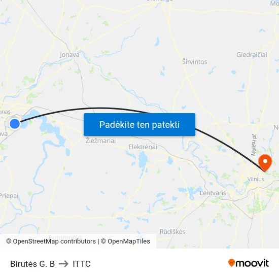 Birutės G. B to ITTC map