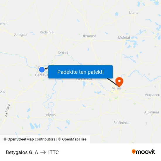 Betygalos G. A to ITTC map