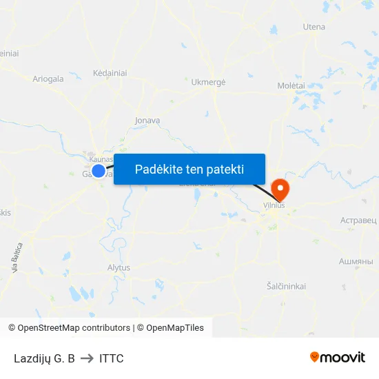 Lazdijų G. B to ITTC map