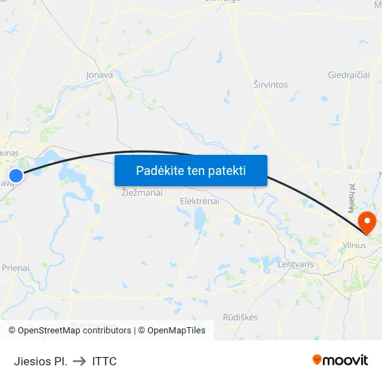 Jiesios Pl. to ITTC map