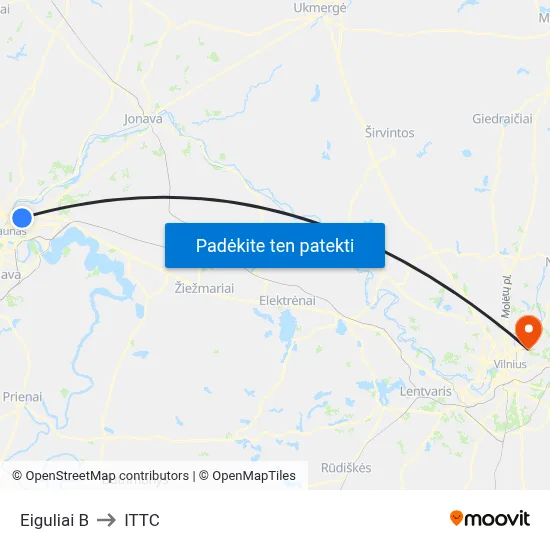 Eiguliai B to ITTC map