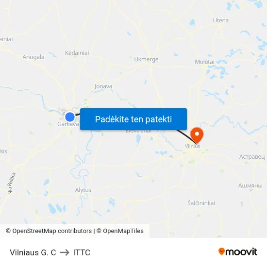 Vilniaus G. C to ITTC map