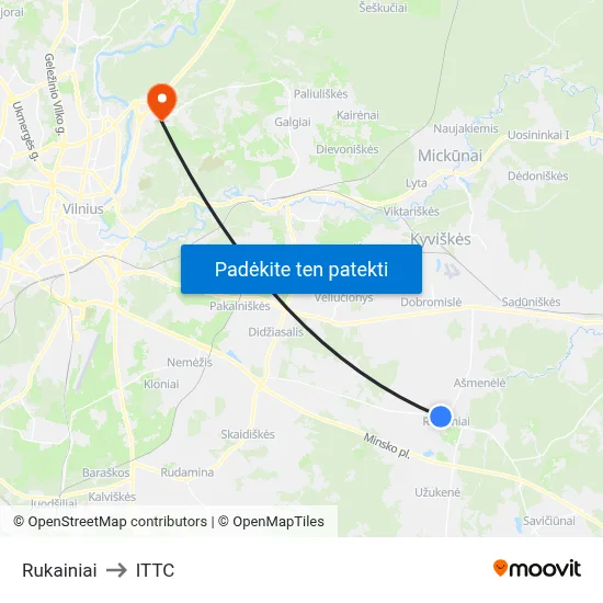 Rukainiai to ITTC map