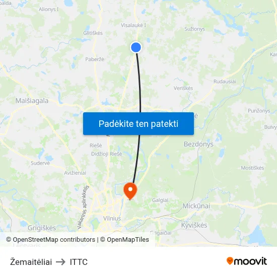 Žemaitėliai to ITTC map